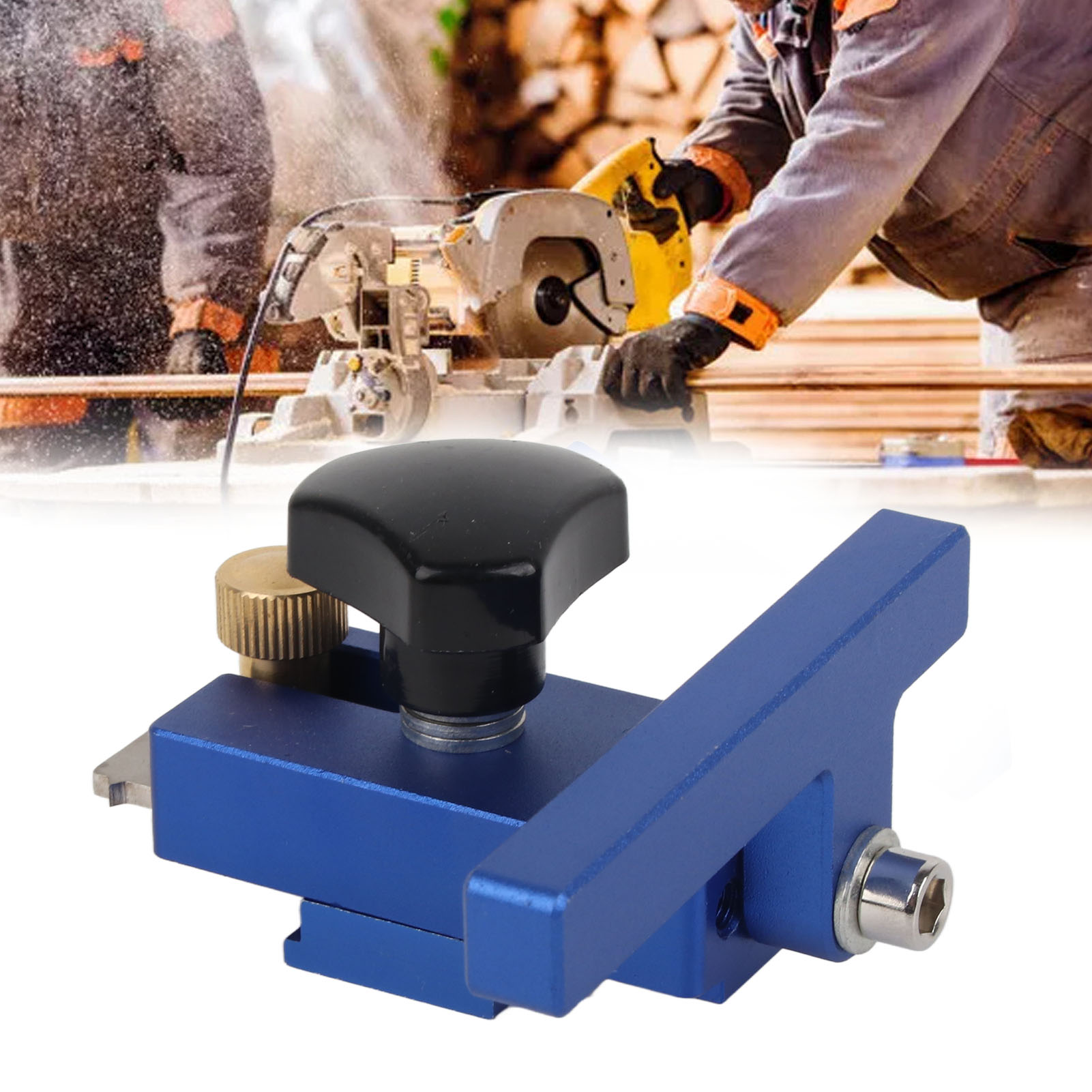 Butée de retournement pour rail en T standard, alliage d'aluminium anticorrosion, bleu ou or