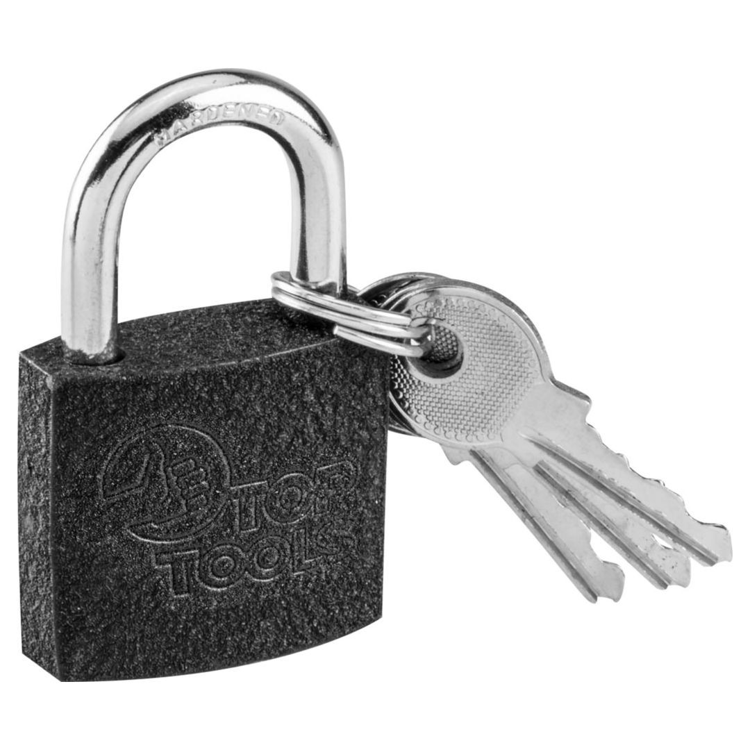 Tresice France Schwarz Top Tools Vorhängeschloss Mit 3 Schlüsseln 30 Mm