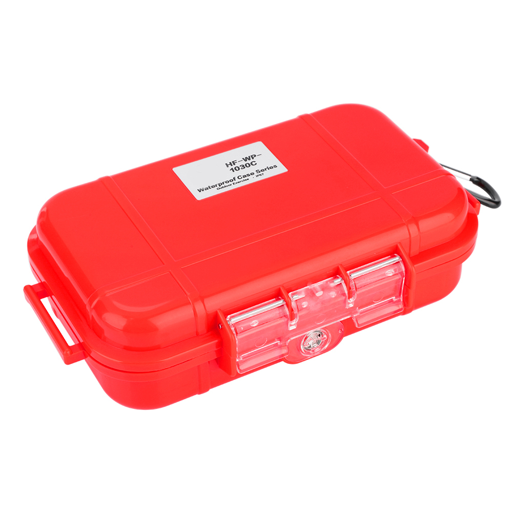 Boîte de transport étanche antichoc en ABS, 19 x 12 x 5 cm, rouge