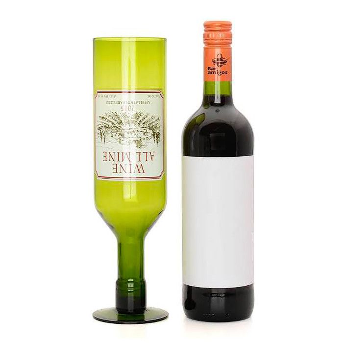 Glass - Out Of The Blue - Glass Bottle - Capacity 75 Cl - Height 28 Cm - Original Design