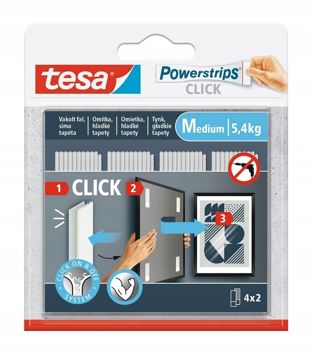 Oem 408588 Tesa Powerstrips Click 4X2 M 4063565408588