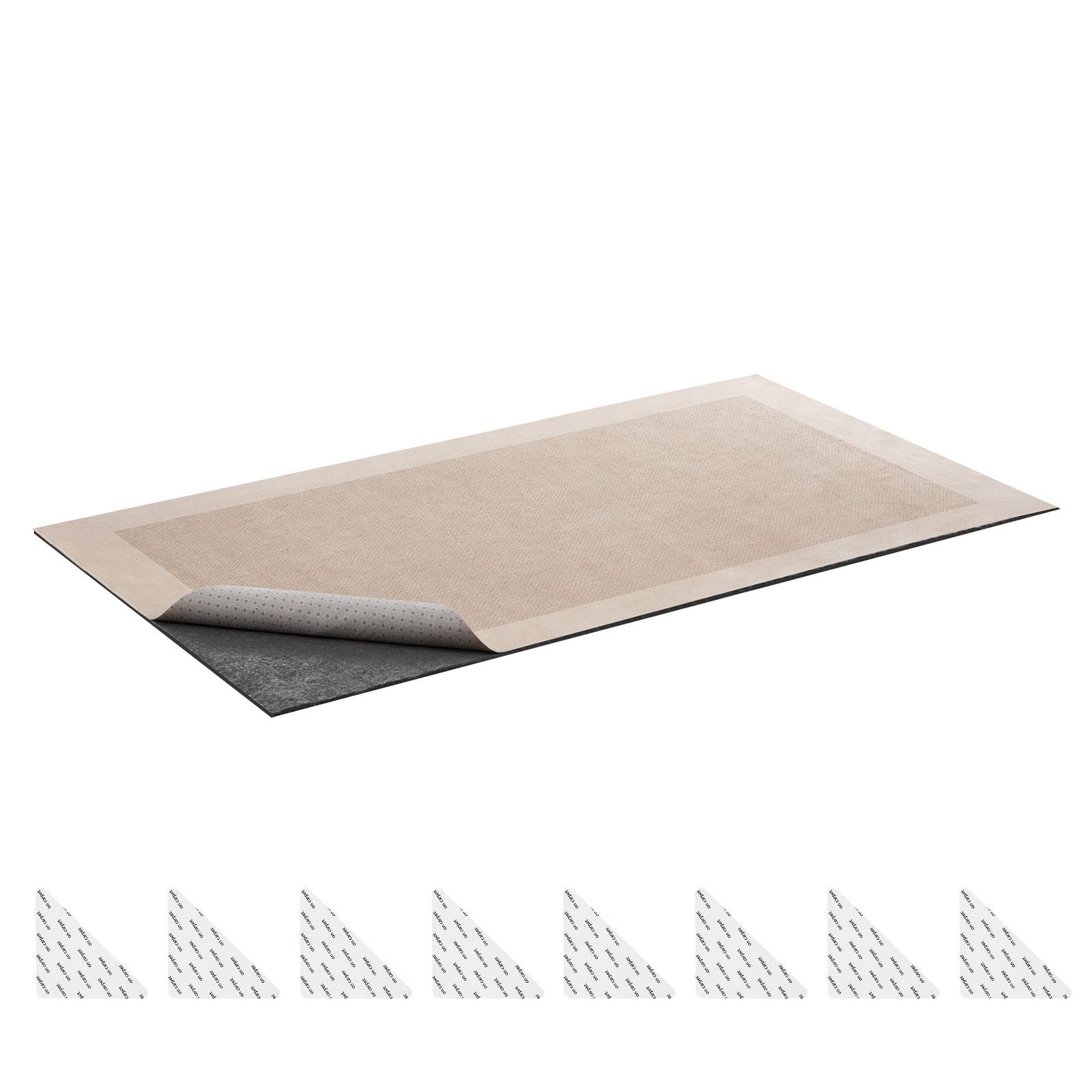 Sous-tapis antidérapant en feutre et caoutchouc TPR, 0,91 x 1,52 m, épaisseur 5,6 mm, découpable
