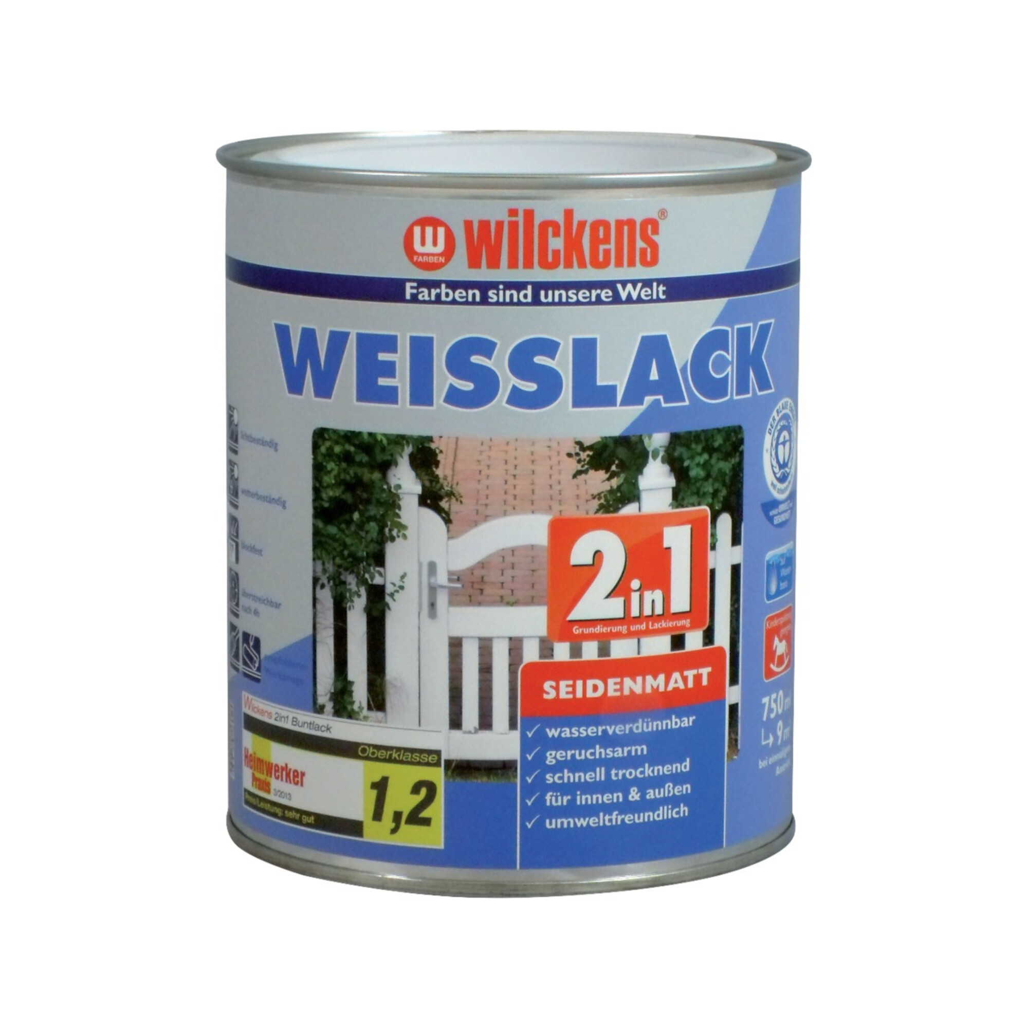 Weisslack 2in1 Seidenmatt 0,75l 12491100050 - Wilckens