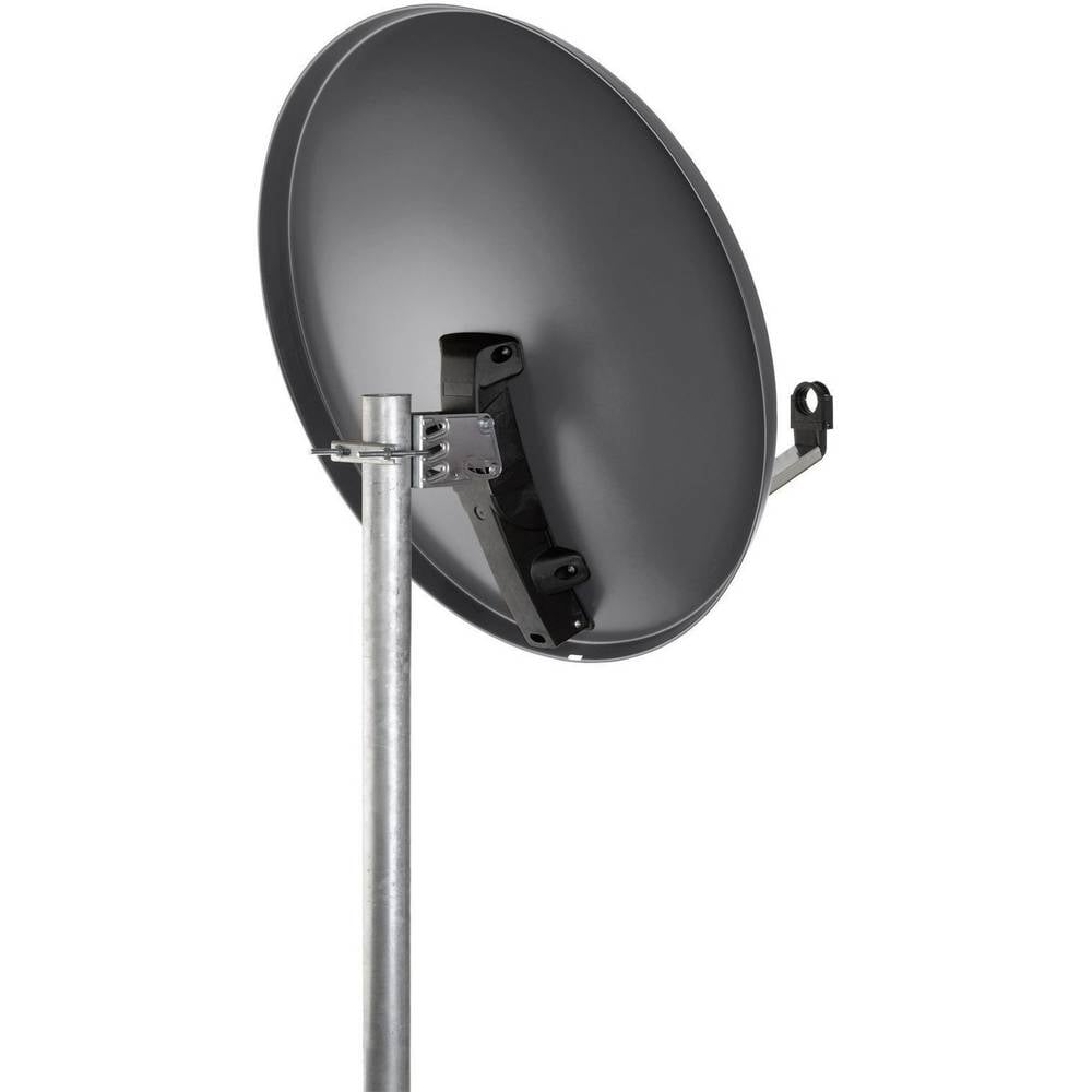 SCHWAIGER SAT Anlage 80 cm 2 Teilnehmer Twin-LNB Anthrazit