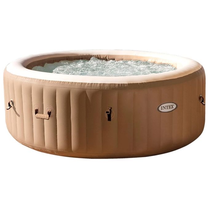 Intex Beige 28426 Whirlpool Pure Spa Bubble Massage 196X71 Cm Aufblasbar 4 Personen