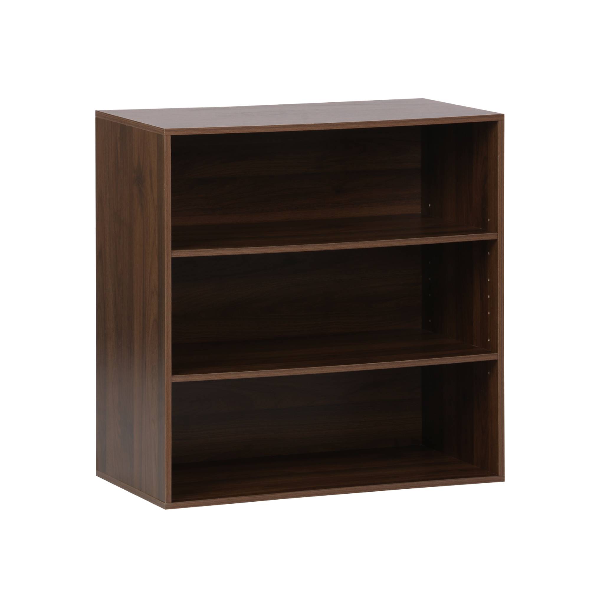 Sweeek Shelf, Library, Wood Effect Storage Module 2 Shelves, Kompo, Walnut Wood, 70x35x70 Cm