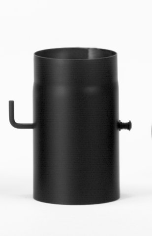 Firefix - Ofenrohr Ø 150 Mm 25 Cm Drosselklappe Schwarz Rohr Ofen Kamin Kaminrohr