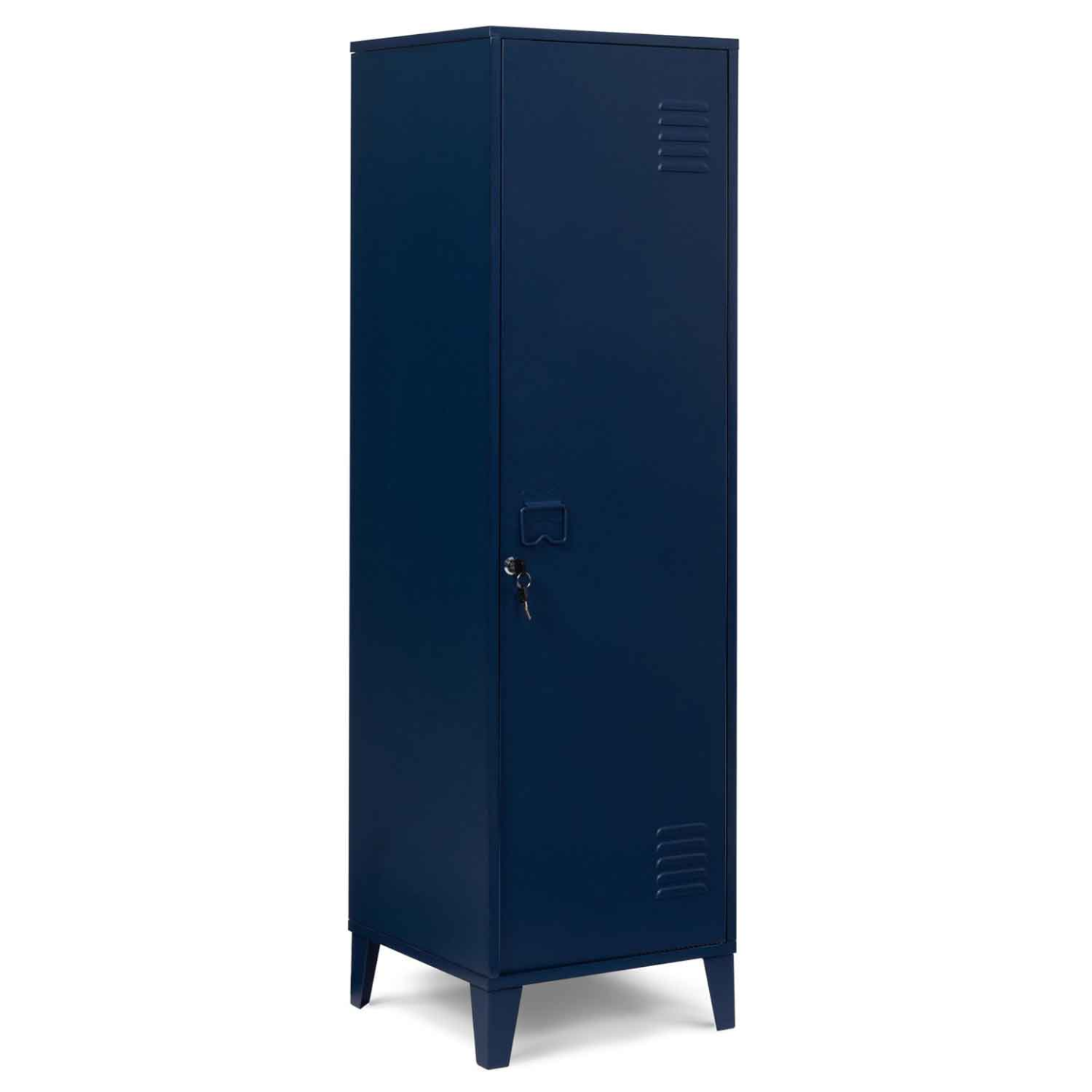 Idmarket – Armoire Vestiaire Métal Bleu Foncé 1 Porte – Design
