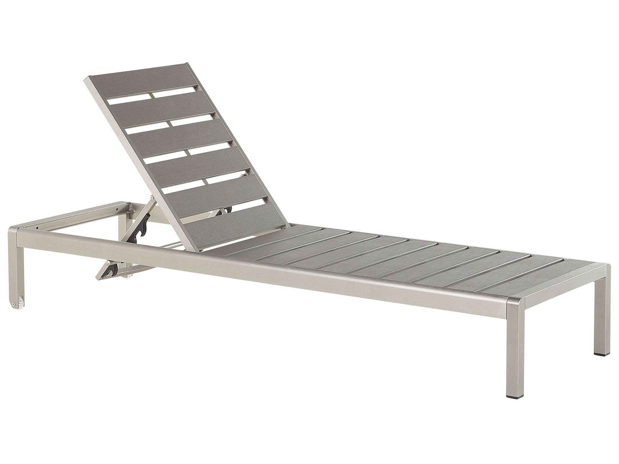 Beliani - Modern Garden Lounger Reclining Adjustable Back Grey Nardo