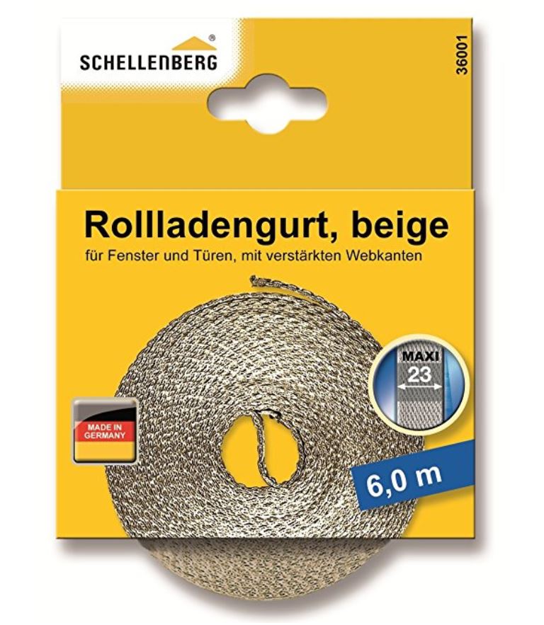Rolladengurt 23mm/6,0 M Beige - 36001 - Schellenberg