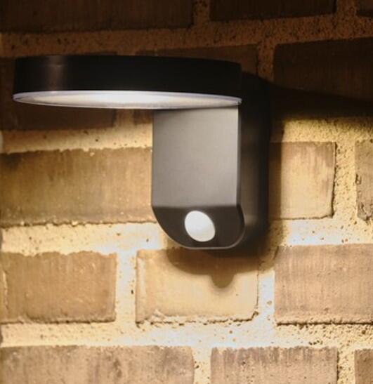 Nordlux Schwarz Solar-Wandleuchte Mit Bewegungsmelder Rica 480 Lumen, Warmweiß, Divers