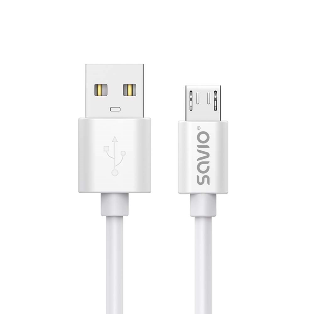 Savio Weiß Kabel Usb 3 M Usb 2.0, Usb A - Micro Usb White Cl-167