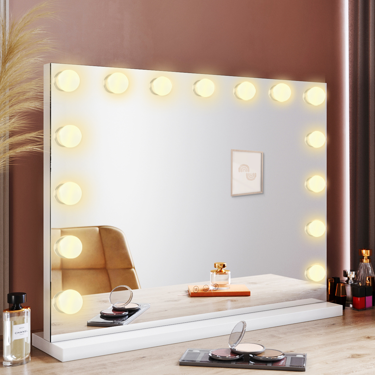 Sirhona - Miroir De Courtoisie Hollywood Avec Éclairage Led - 15