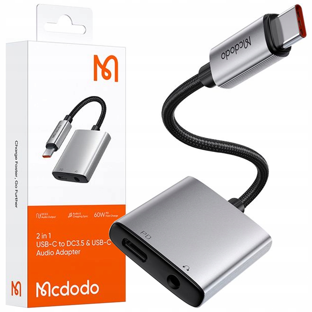 Mcdodo Grau Audioadapter Usb-C - Usb-C / 3,5Mm Ca-5050 Wales, - Bild 2