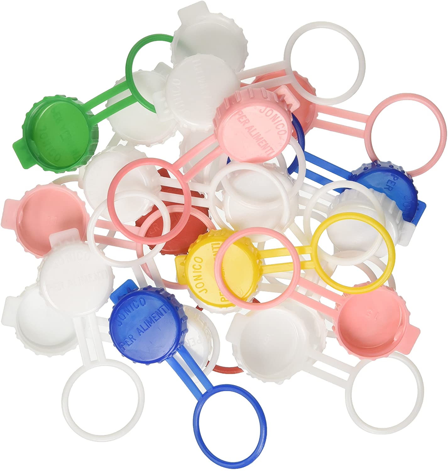 Tappi In Plastica Con Anello Per Bottiglie Di Vetro jonico 2,5 Cm c...