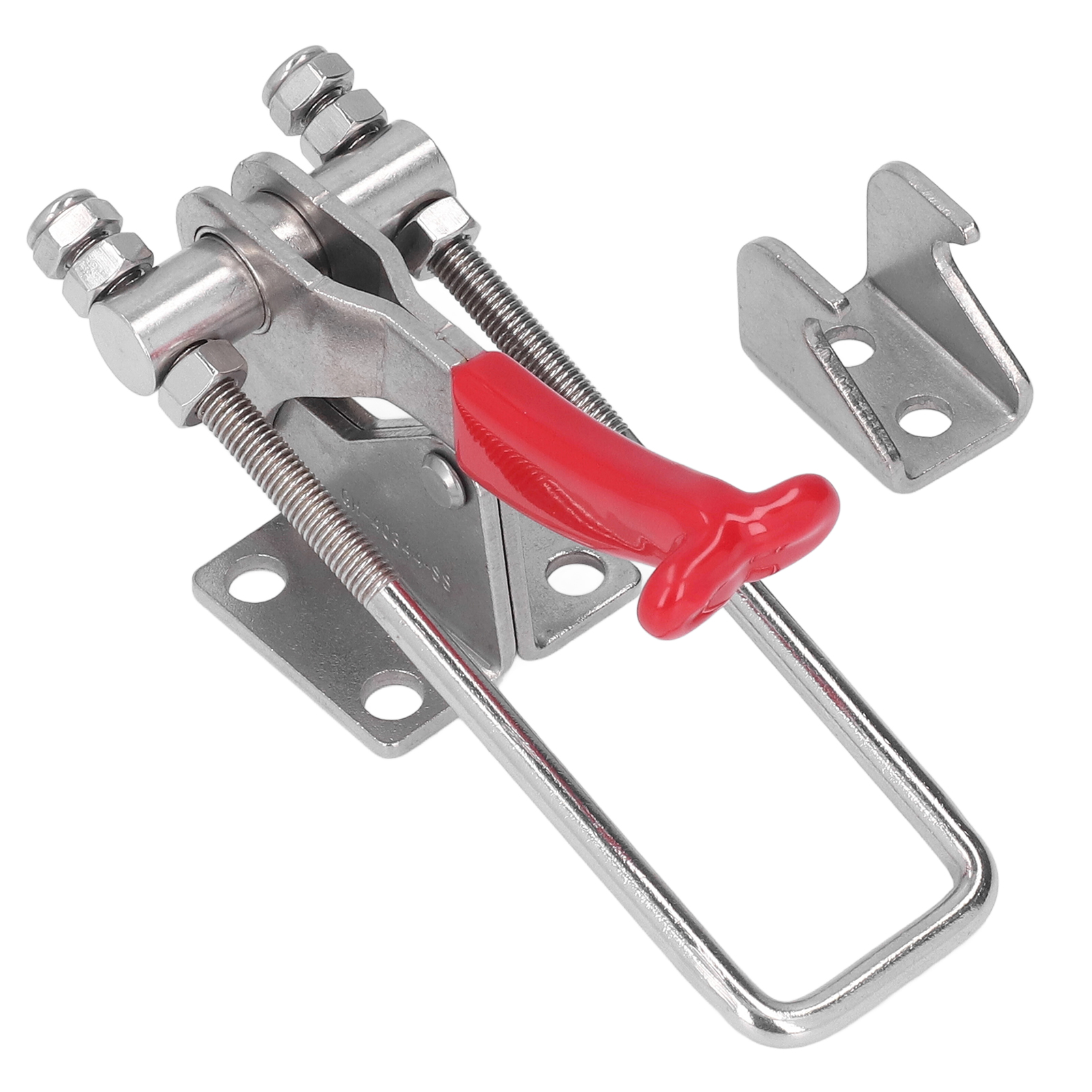 Pince à genouillère à loquet réglable en acier inoxydable, force de serrage 318 kg, levier de déverrouillage rapide