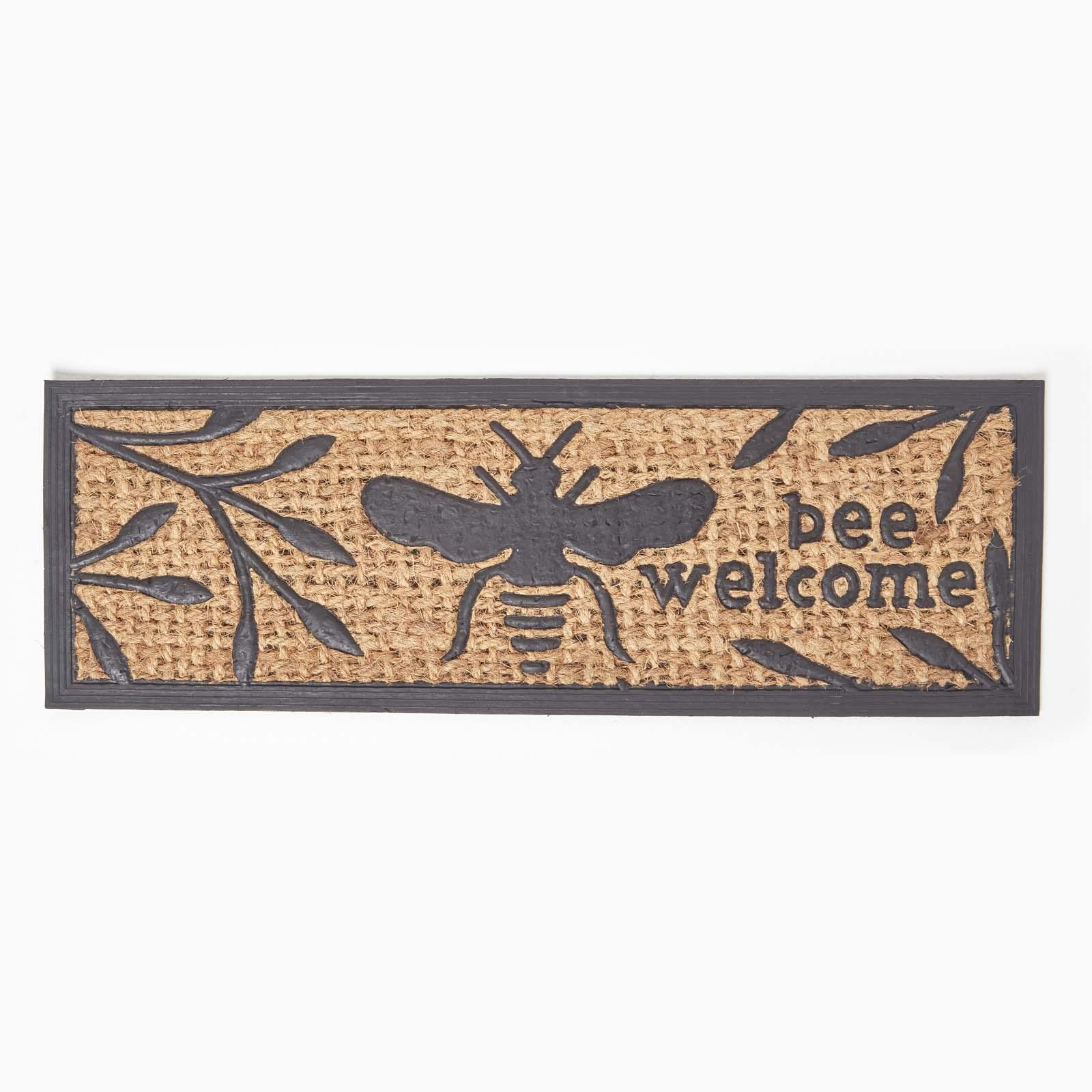 Bumble Bee Rubber & Coir Doormat - Homescapes