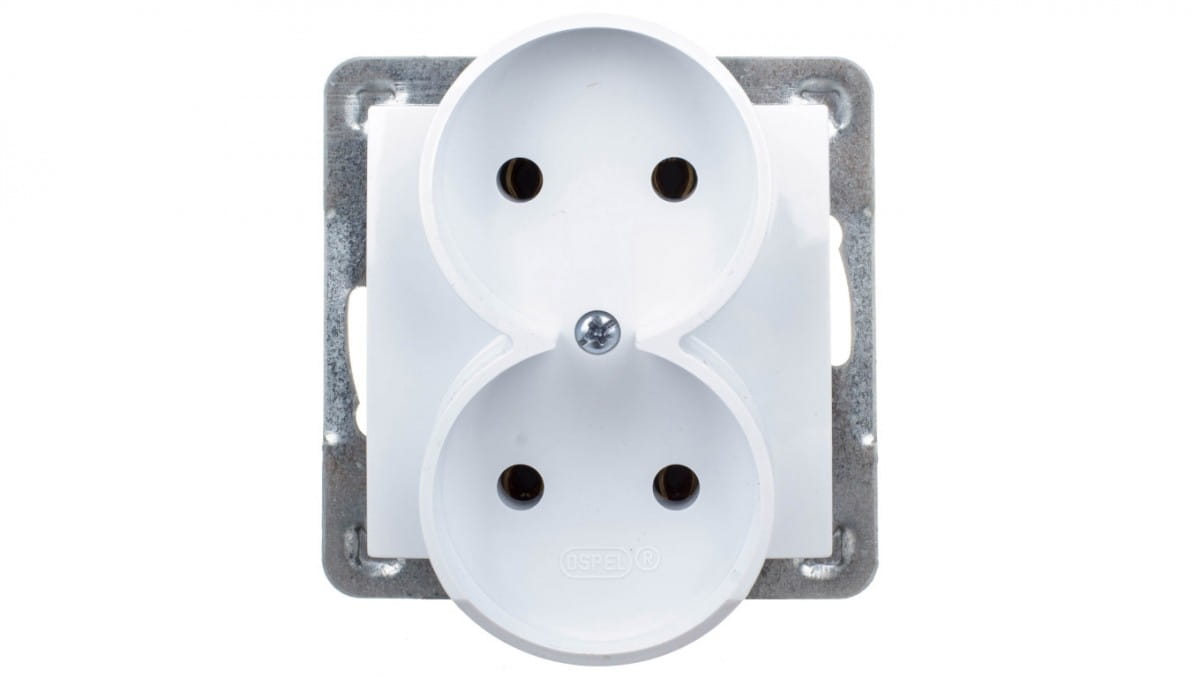 Ospel GP-2YR/m/00 Steckdose, IP20, 16 A, 71 mm, 45 mm, 71 mm, Weiß - Bild 4