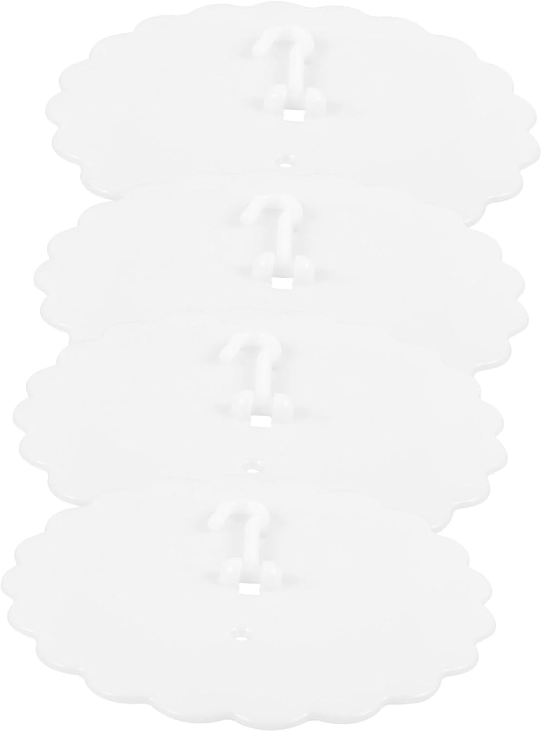 Crochet de lit adhésif en plastique blanc, fixation au plafond, lot de 4