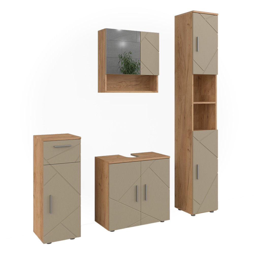 Badmöbel-set Irma, Beige, 4 Teile, Vicco