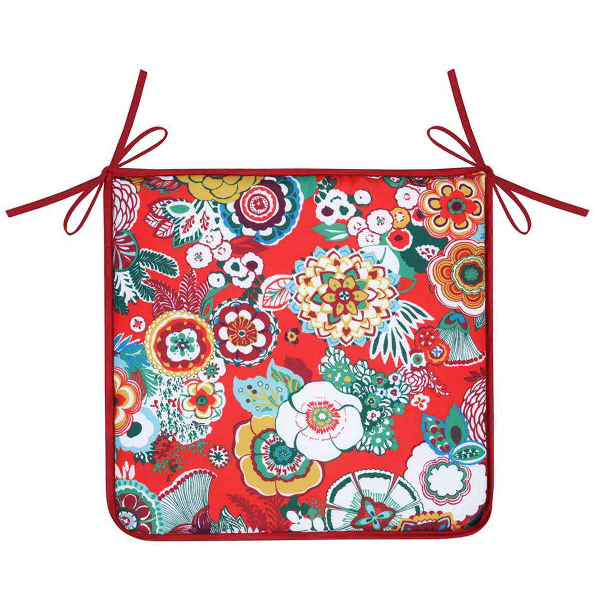 Galette De Chaise Gipsy Rouge 38x38 Cm Stof