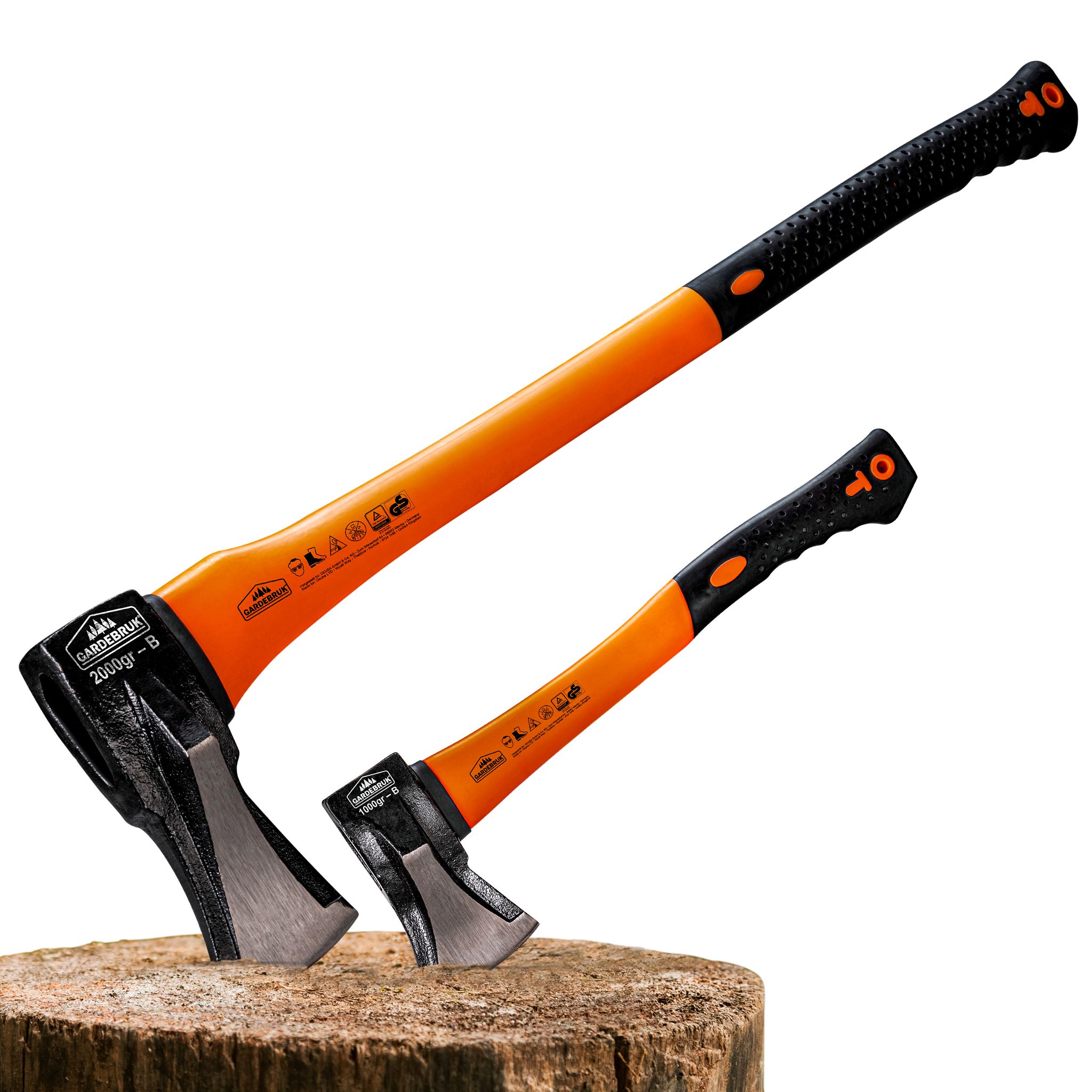 No Brand Hand Axe Set Wood Log Splitting Fibreglass With Cutting Edge Protection