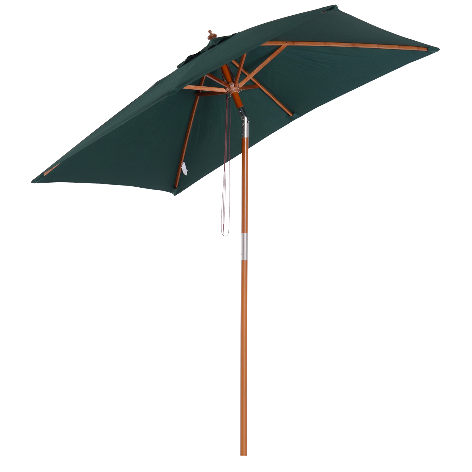Outsunny – Parasol De Jardin Inclinable Rectangulaire 2l X 1,5l X 2,35h