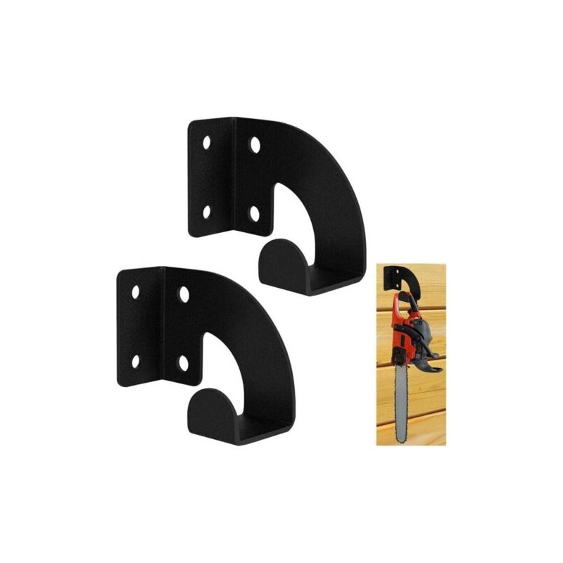 Support mural pour tronçonneuse en acier, montage vertical ou horizontal, lot de 2