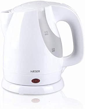 HAEGER Mini Lisbon Elektrischer Wasserkocher mit 1300 W Leistung, 0,9 l, 360 Grad drehbarer Boden, verdeckter Widerstand in Edelstahl, Trockenkochschutz, automatische Abschaltung - Bild 3