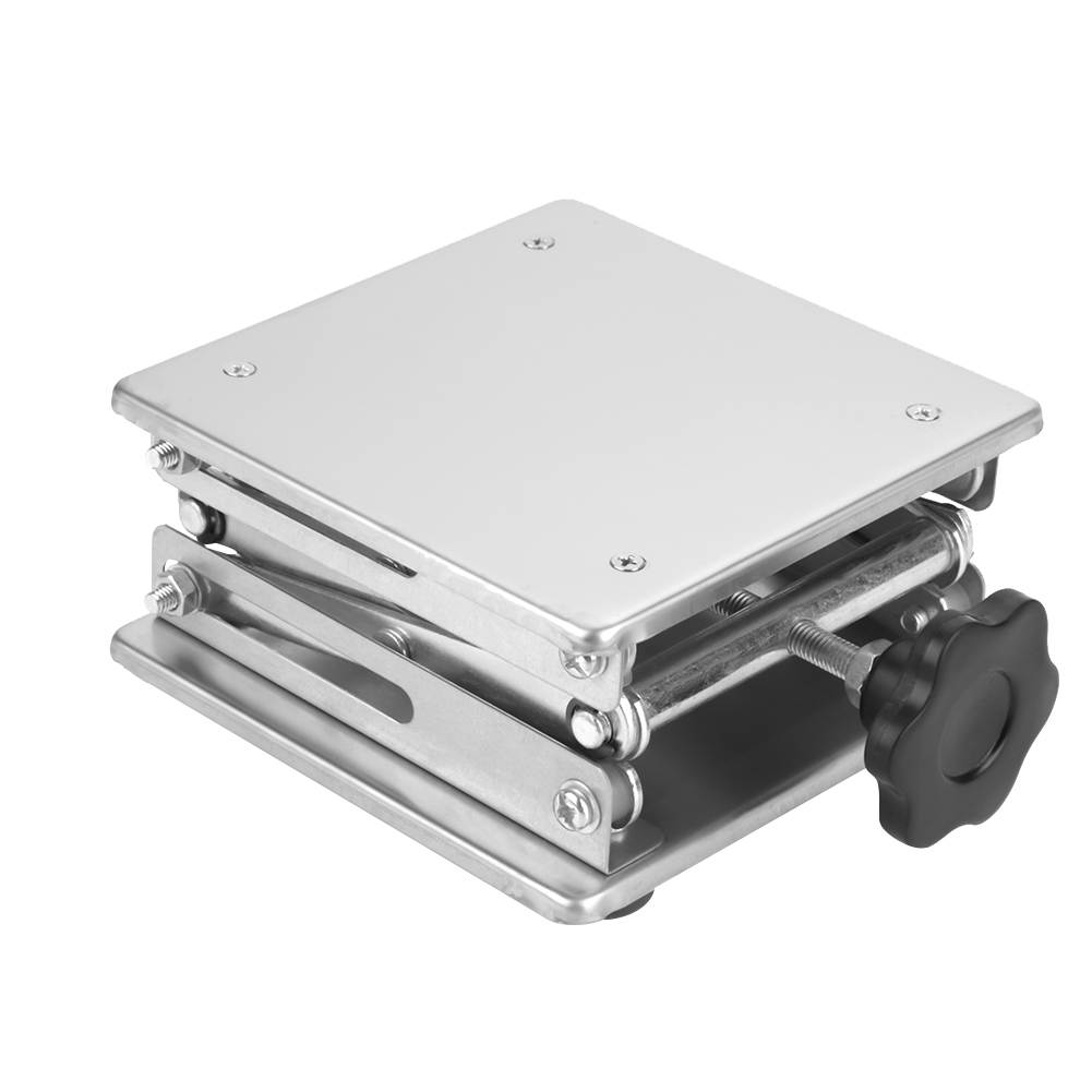 Plateforme élévatrice à ciseaux en acier inoxydable, 150x150 mm, hauteur réglable de 70 à 250 mm