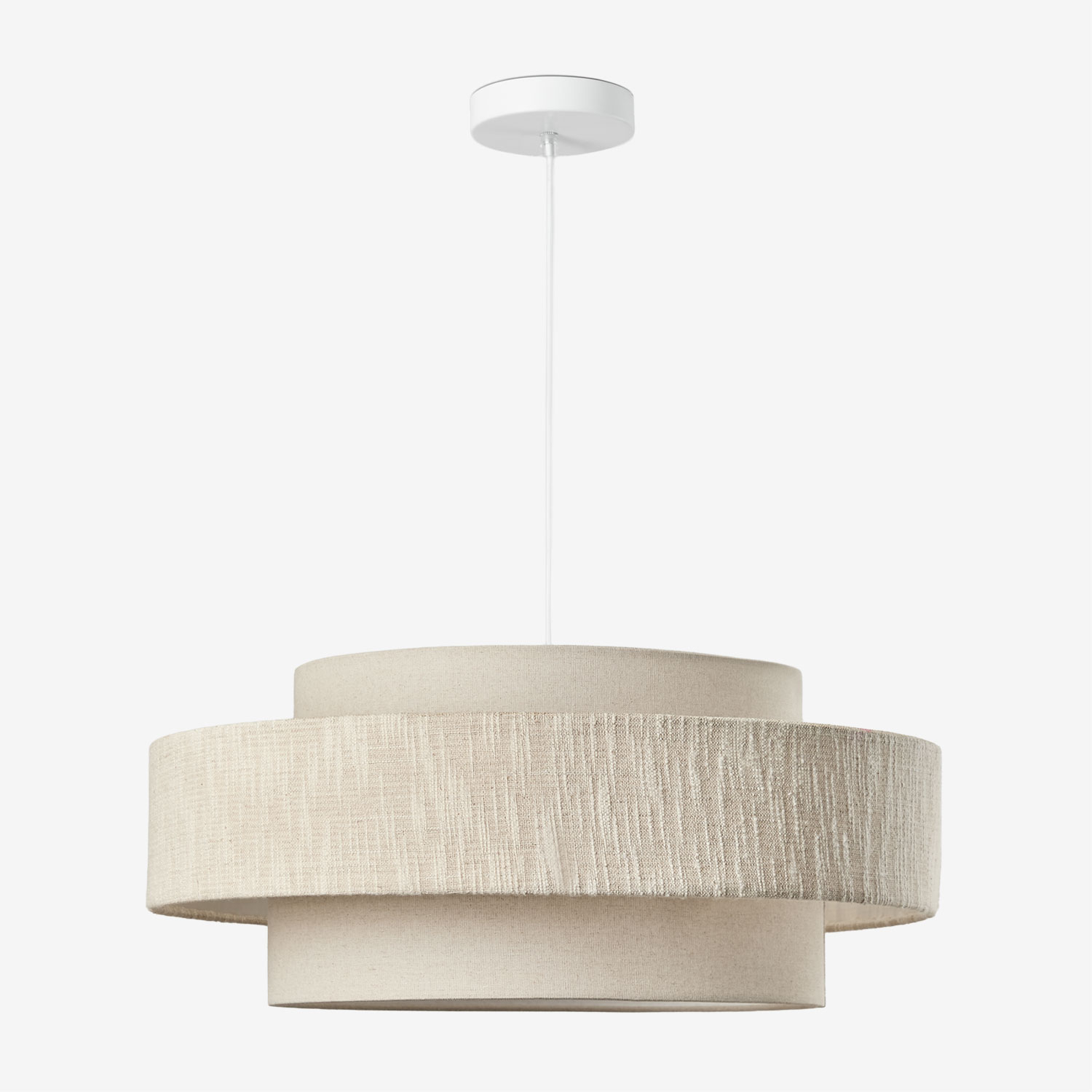 Sklum – Suspension Lumira Ø55 Cm – Design Cylindrique En Fer – Anneaux