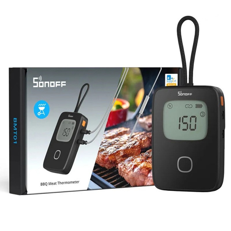 SONOFF BMT01 termómetro de carne para barbacoa monitoreo remoto alerta de temperatura barbacoa cocina horno parrilla sonda funciona con la aplicación eWeLink