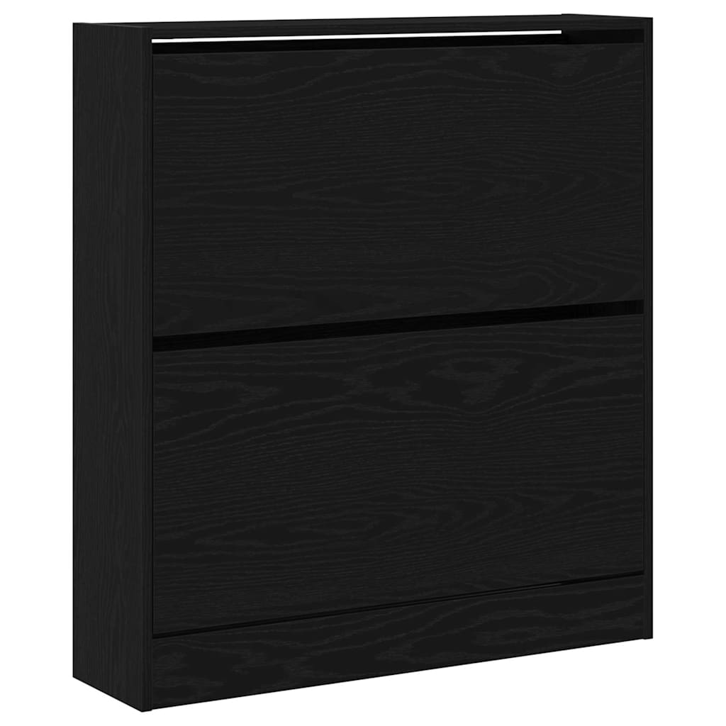 Vidaxl - Armoire À Chaussures Avec Stockage Chêne Noir 80 X 21 X 87.5 Cm