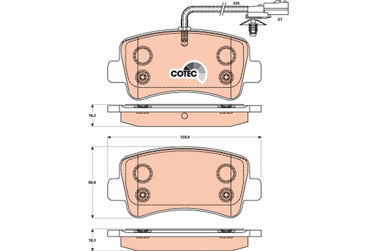 TRW Brake pad set OPEL,RENAULT,NISSAN GDB1903 4406000Q0H,4406000Q0L,4406000Q1J 4406237,4420066,93167662,95513821,440600264R,440601147R,440601186R