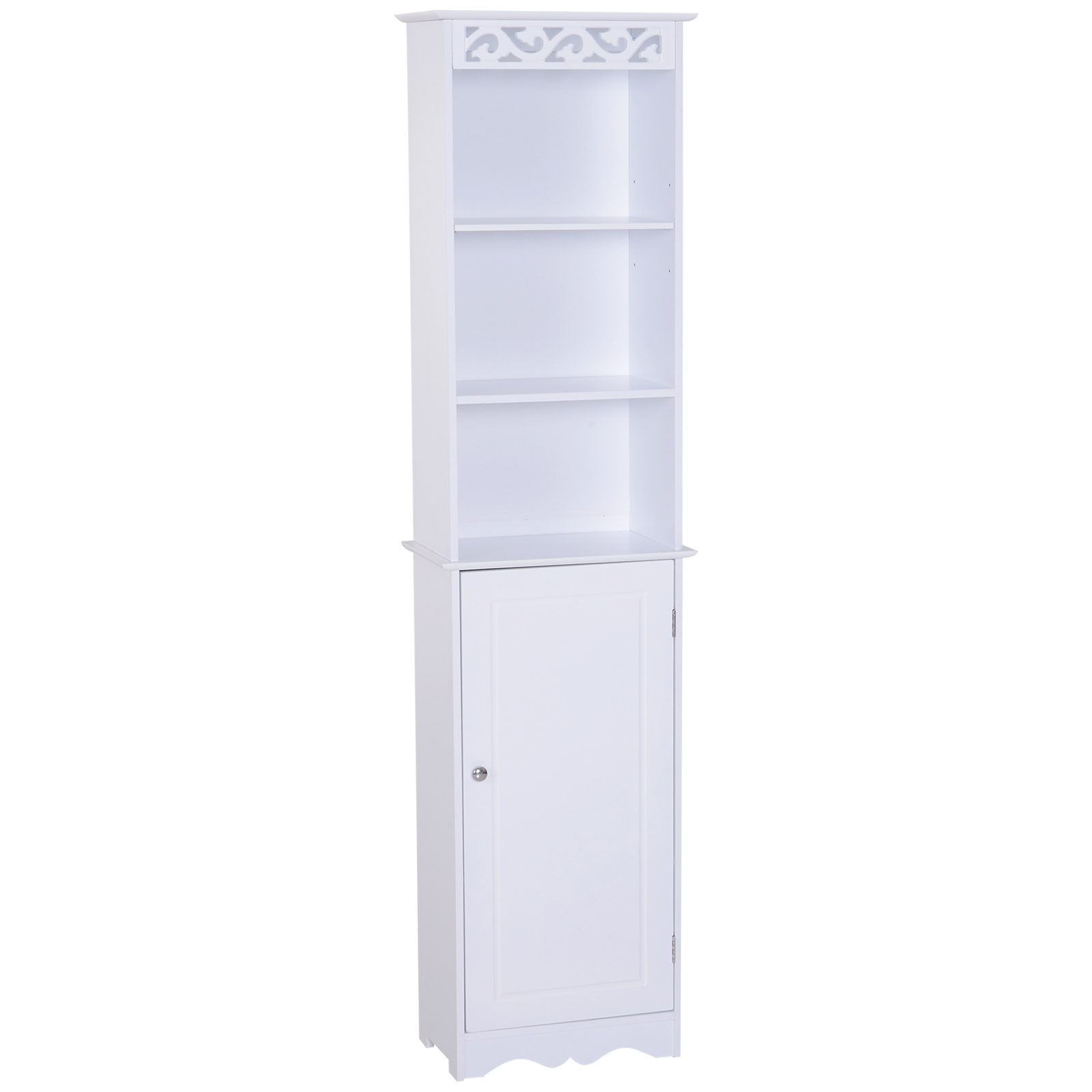 Meuble Colonne De Salle De Bain Moderne 40l X 23l X 160h Cm Blanc