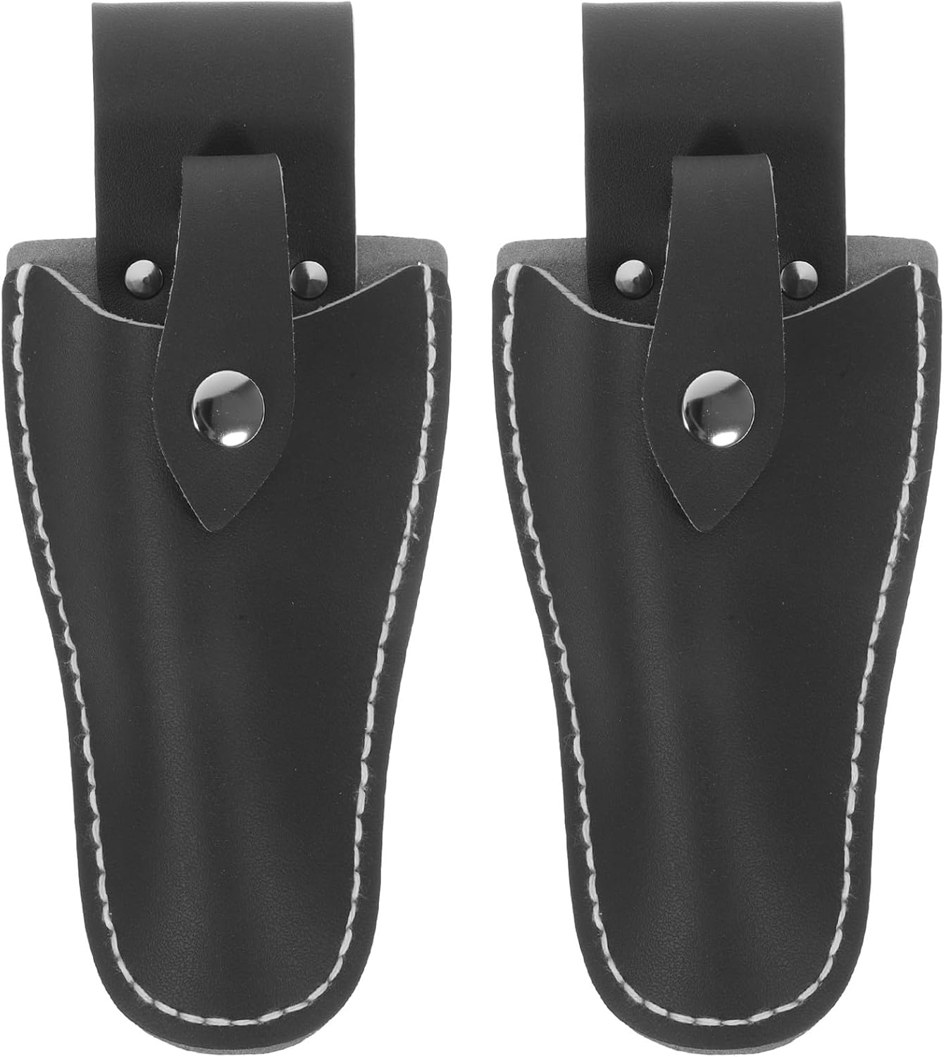 Étui porte-sécateur en cuir PU noir, 21 x 9 x 4 cm, fixation ceinture, lot de 2