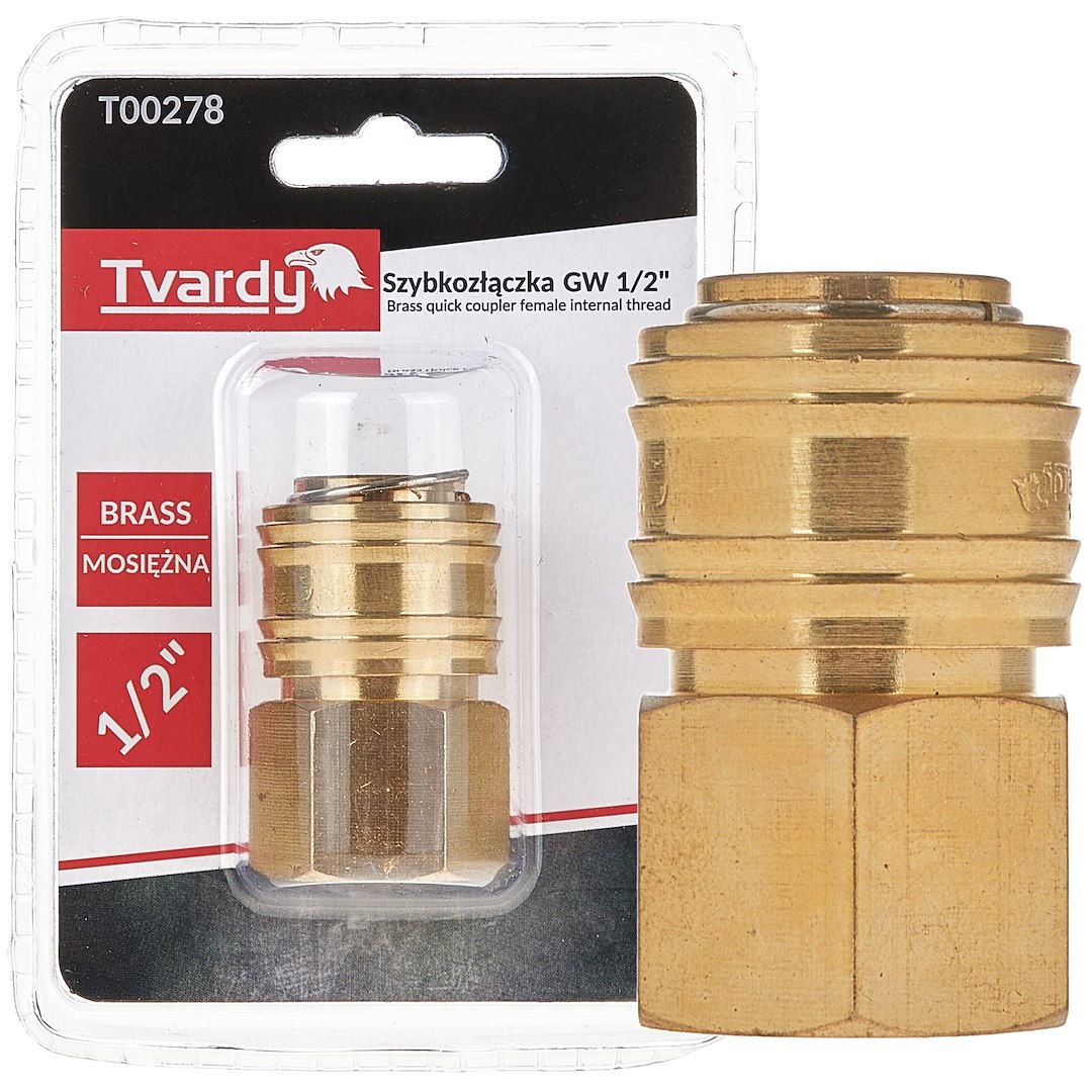 Import Schnellverbinder Aus Messing, Gw 1/2" Innengewinde (1/10/100)
