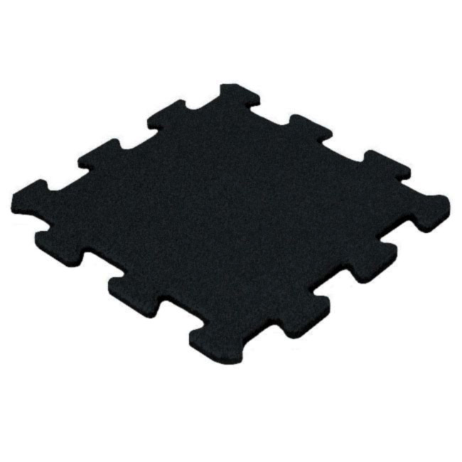 Vivol - Gummi Puzzle Fliese 15 Mm - 50x50cm - Schwarz - Feines Granulat