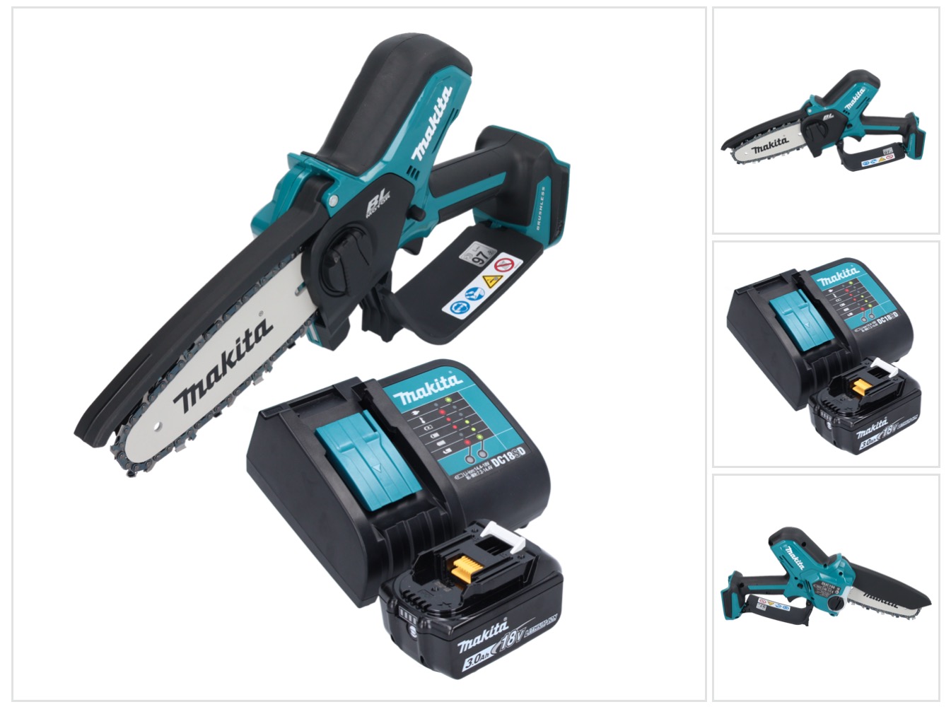 Gartenmaschinen - 18v Akku-astsäge 15 Cm, 1x Li-ion Lxt 3,0 Ah, Ladegerät Duc150sf01 - Makita