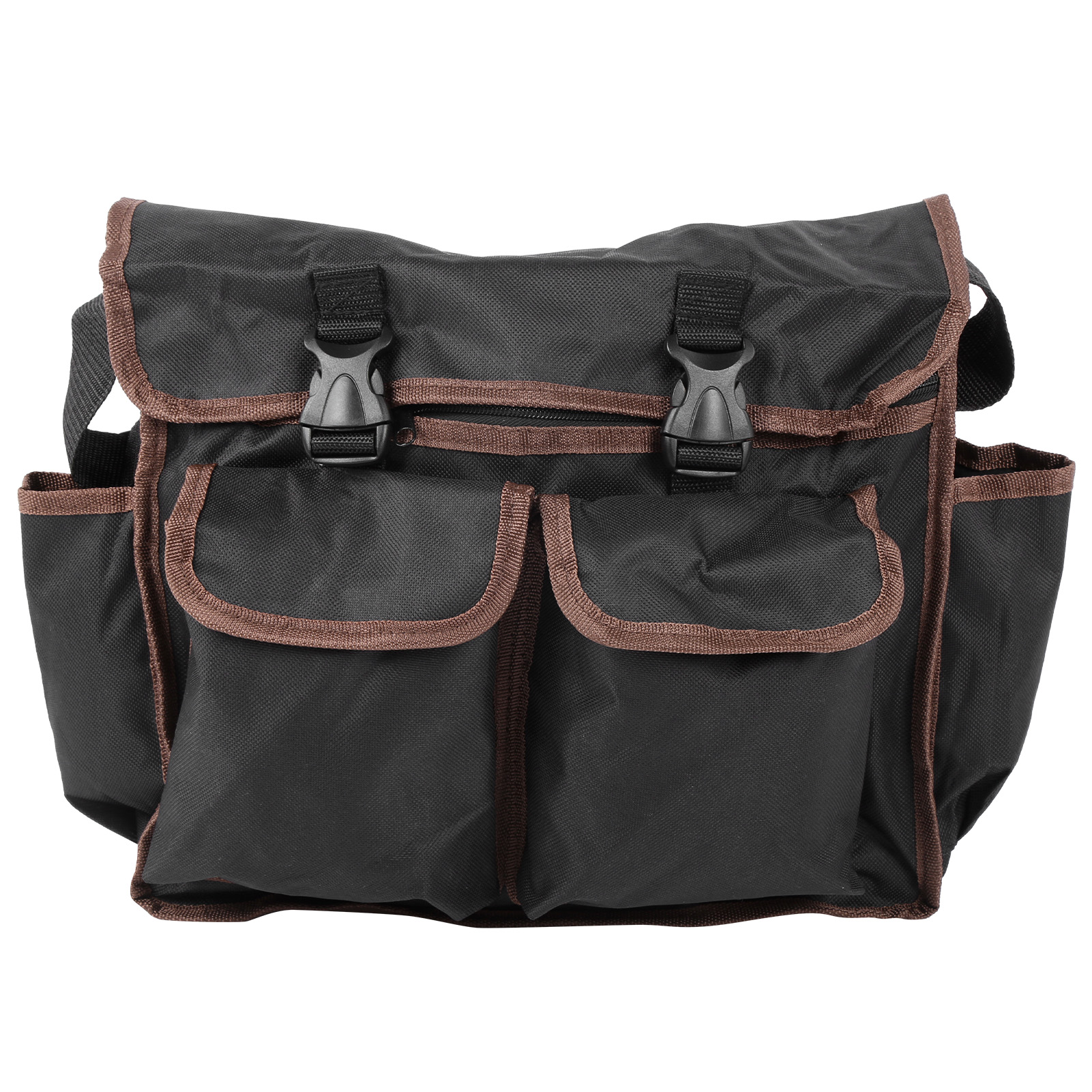 Sacoche à outils électriques en polyester, portée à la taille, marron et noir