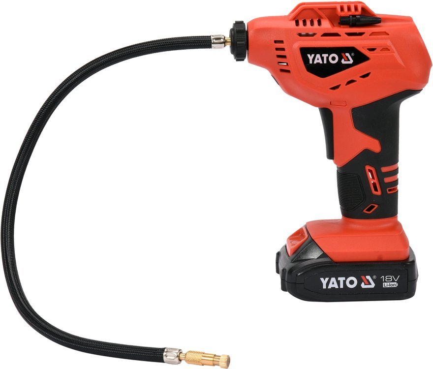 Akku Handkompressor Luftpumpe YATO Reifen 18V 200mAh Kompressor 10 bar - Bild 4