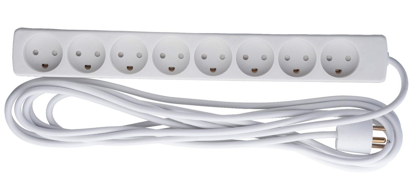 Microconnect Weiss Steckdosenleiste, 8-Way Danish Power Strip 5M With Earth Without On/Off (8X, Typ 12, 5 M) - Bild 6