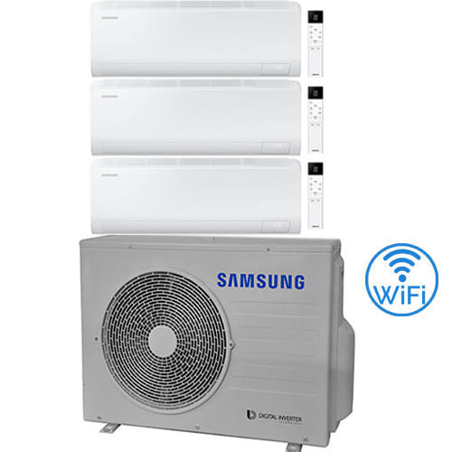 Climatizzatore Condizionatore Samsung Cebu S2 R32 Wifi Trial Split Inverter 12000 + 12000 + 12000 Btu Con U.e. Aj080txj4kg/eu Novitá 2025 Classe A++/a+