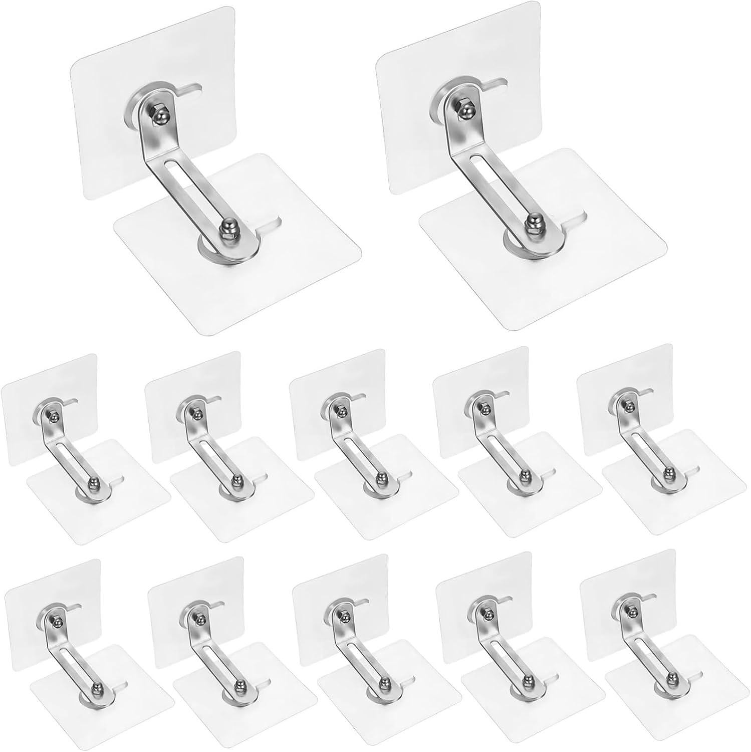Crochets adhésifs anti-basculement pour meubles, fixation sans perçage, lot de 12