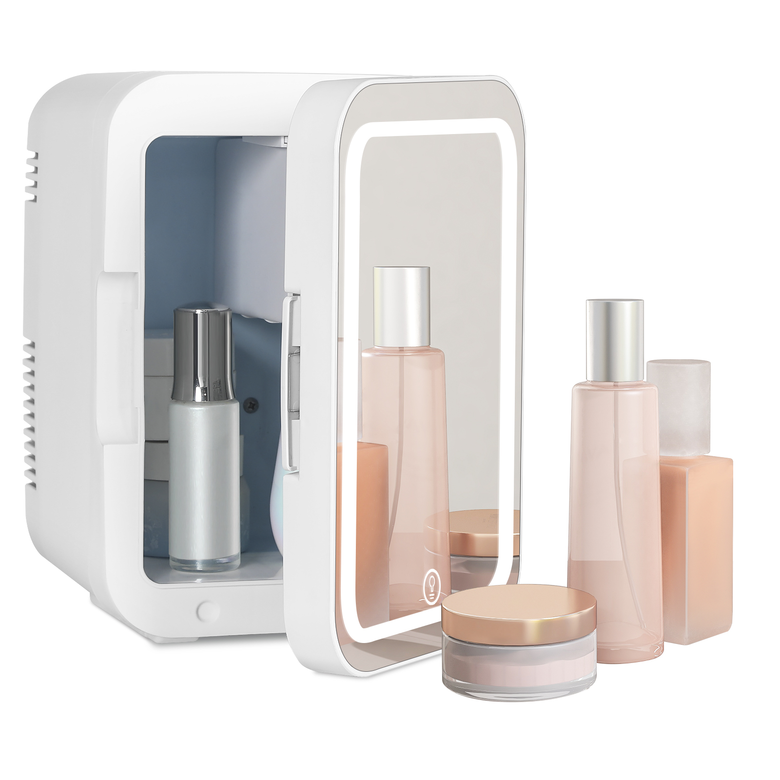 Puluomis - Mini Frigo De Chambre 4l Avec Miroir Maquillage
