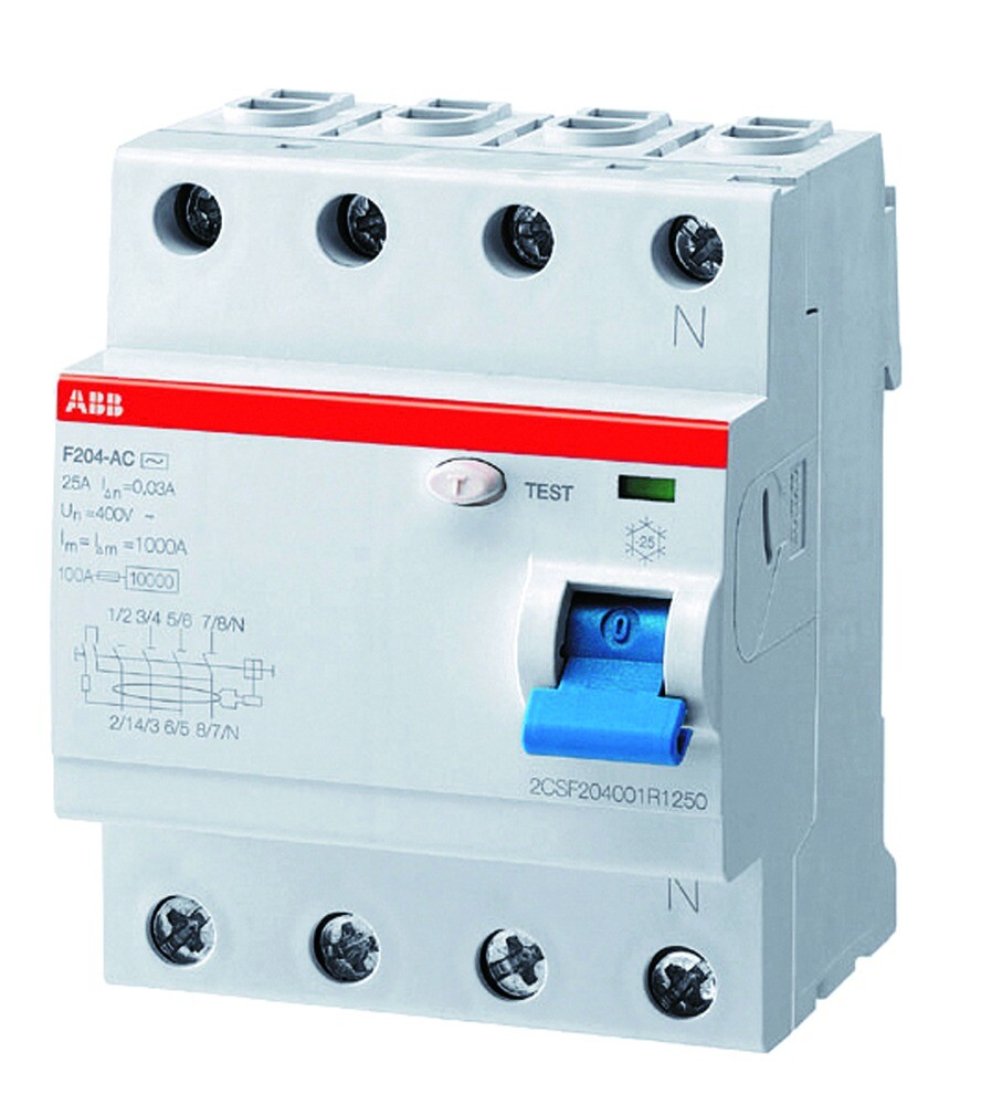 ABB FI-Schutzschalter F200, 4-polig, 30mA, 63A, Typ A/G - F204 A-63/0.03 G - Image 3