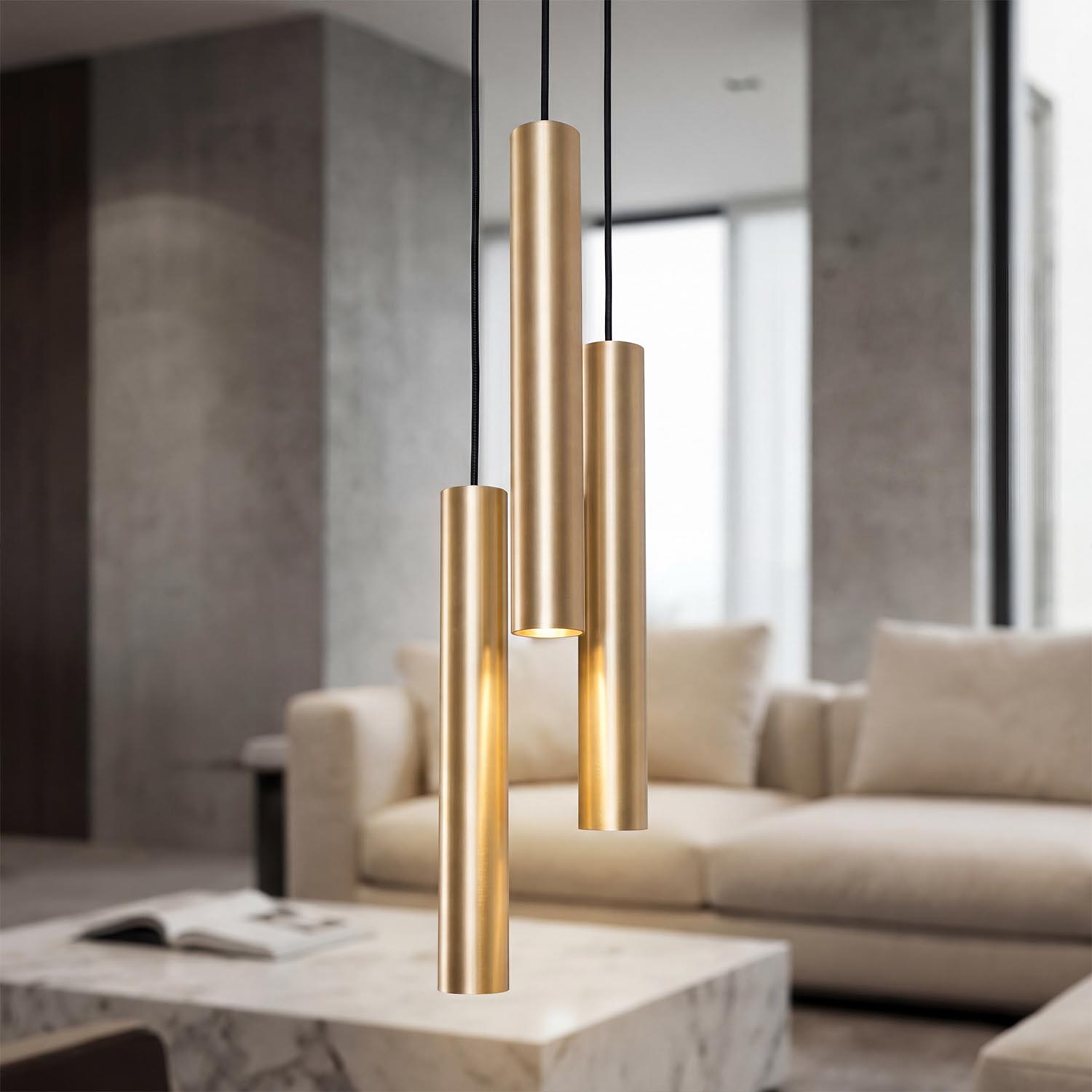 Lampe À Suspendre Eye Métal3 Flammes Salon Lampe