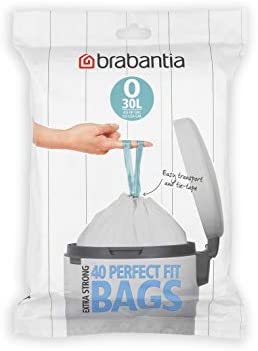 Brabantia Weiß Müllbeutel Spenderverpackung Perfectfit Beutel 30 L (O) 40Stk Müllbeutel