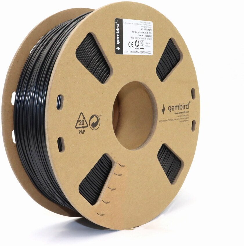 Joom Marketlink Europe Schwarz Gembird Asa 3D Printing Filament 1.75Mm Black - Bild 4