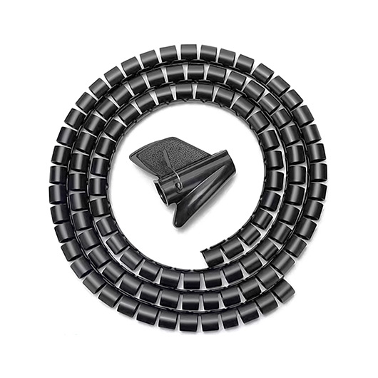 Aisens Schwarz - A151-0406 - Spiralkabel-Organizer 25Mm, 1,0M